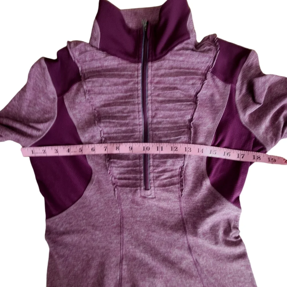 Lululemon Run Your Heart Out Half Zip Pullover Sweatshirt Heathered Plum 8